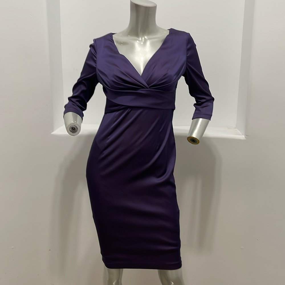 Donna Rocco New York Short Sleeve Sheath Dress Purple Size 2